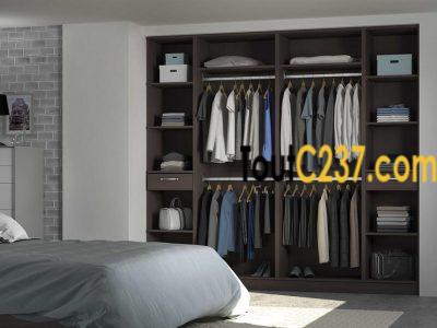 Dressing ouverte chêne massif aménagements CASA (Made in Cameroun)