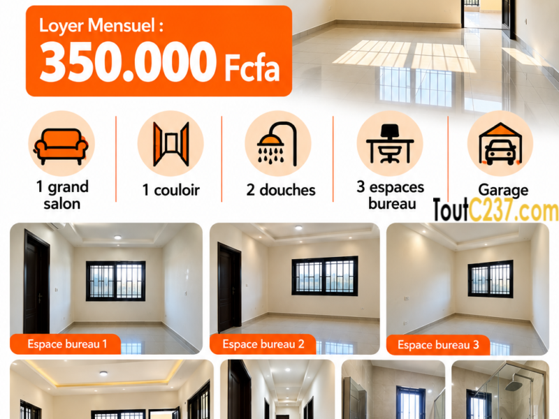 Bureau Privé à louer àà Bonamoussadi, Douala