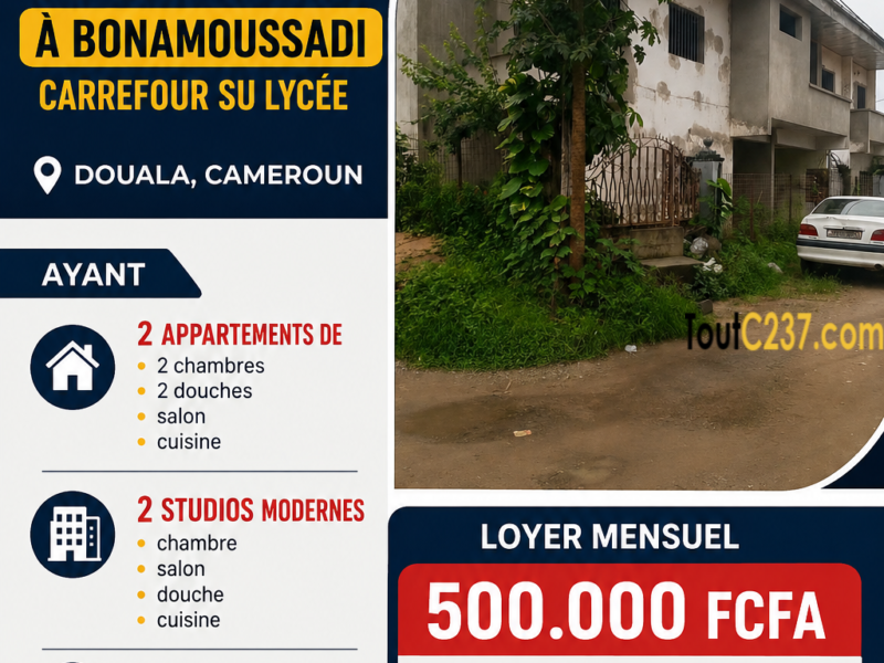 Bureaux, espace commercial à louer à Bonamoussadi